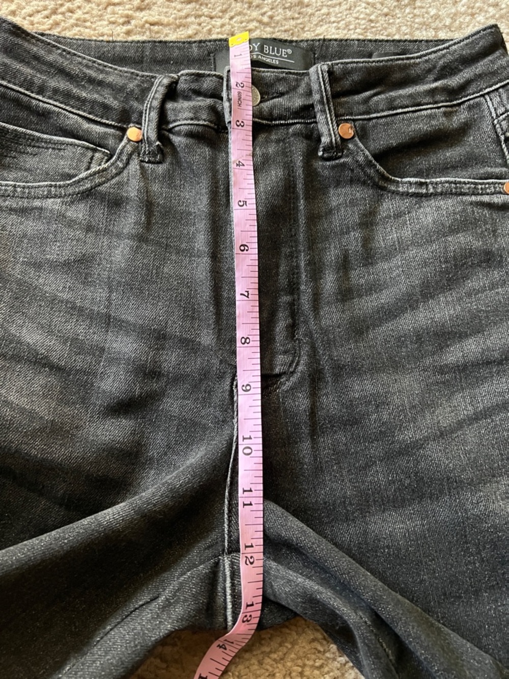Judy Blue Black High Rise Straight Leg Jeans Sz 5/27 - Picture 7 of 12